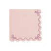 Picture of PAPER NAPKIN RUFFLED BABY PINK 33X33CM - 12 PACK